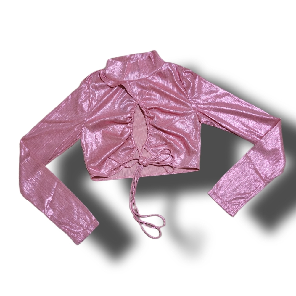 Poster Grl Hit The Slopes Metallic Top NWT L